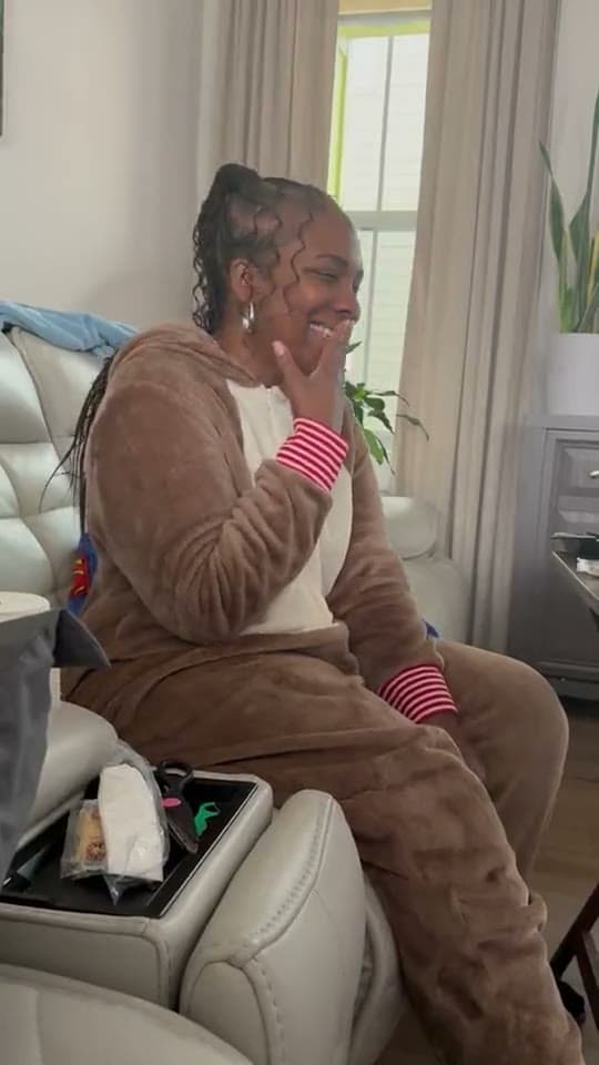 Customer reacting to their custom ForeverSongs song – reaction video 4